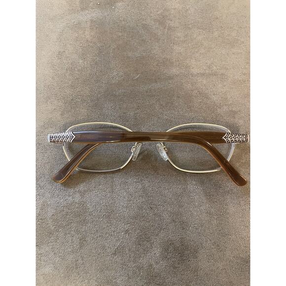 Sophia Loren M246 168 Eyeglasses Sunglasses Frames Brown Gold Round Full Rim 120 - Picture 2 of 8